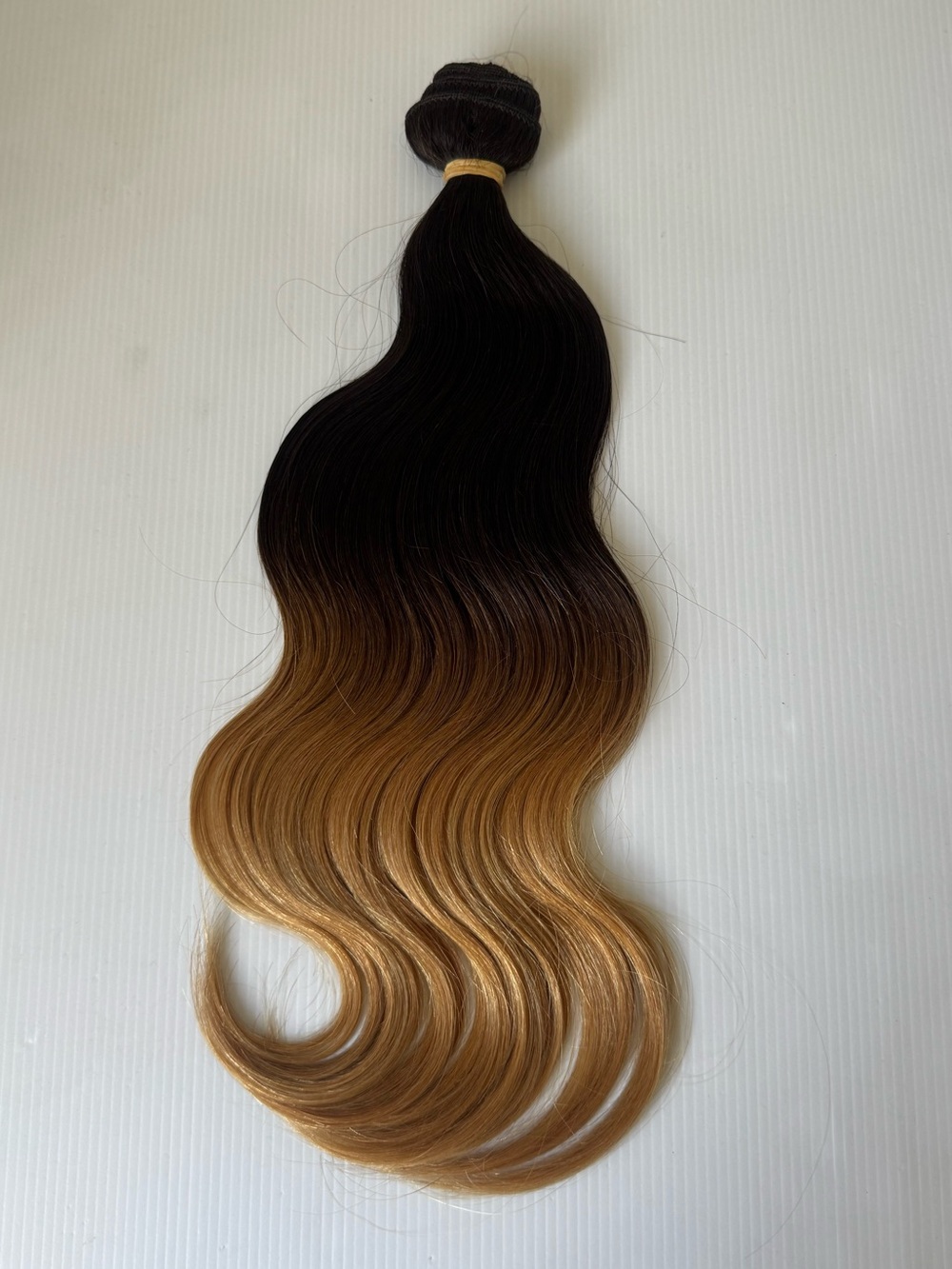 18” 100% Human Hair Body Wave Ombre Dark Brown Honey Blonde Weft Extensions